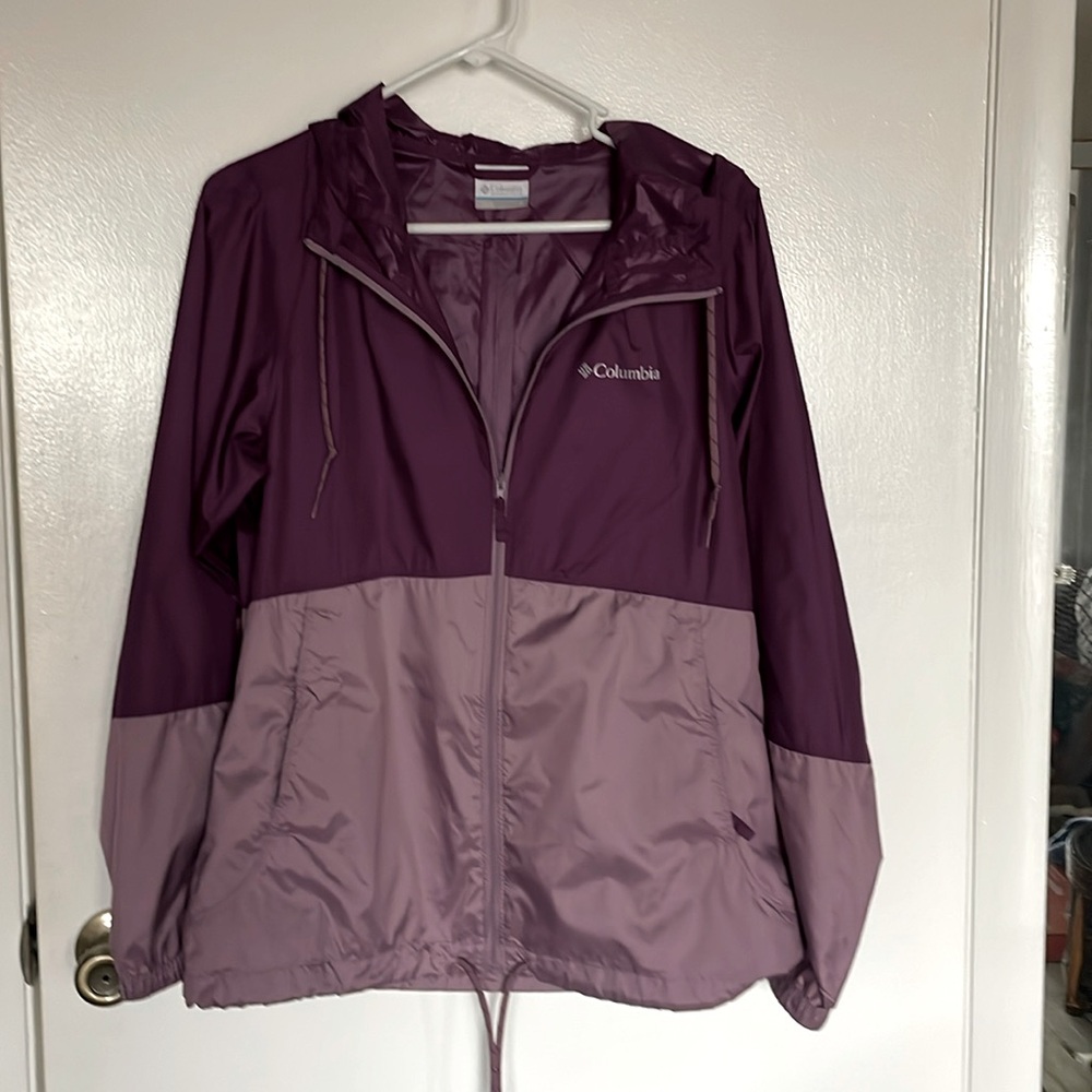 Columbia multicolor women’s running/windbreaker full zip jacket - SZ S